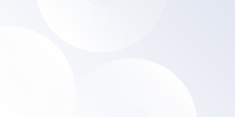 Modern white background with white circle lines. Digital future technology abstract modern