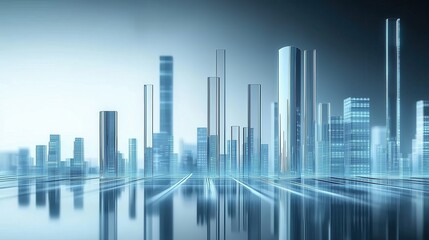 Futuristic Cityscape Reflection