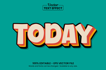 Retro vintage text effect, Editable text effect