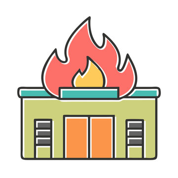 vector illustration of fire station