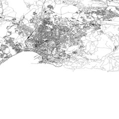 Fototapeta premium 3D illustration of city and urban in Tangier Morocco