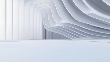 Abstract White Architectural Interior