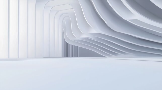 Abstract White Architectural Interior