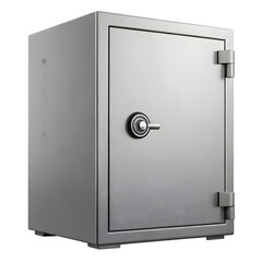 Steel safe isolated on a transparent background