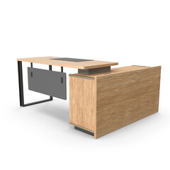 3d Modern Executive Desk: Minimalist Office Furniture Design , png