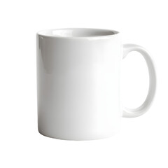 Close up of white tea mug mockup Coffee cup ceramic blank. isolated Transparent png.&nbsp;