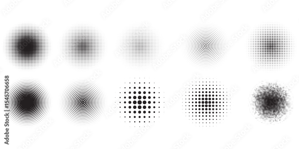 Poster halftone gradient. dotted gradient, smooth dots spraying and halftones dot background seamless moder