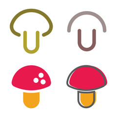 Mushroom Logo Template Icon