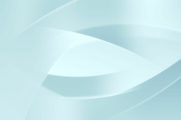 Overlapping translucent curves are adding depth in minimalist abstract canvas with pale blue tones