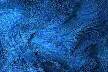 Close up of blue fiber optic