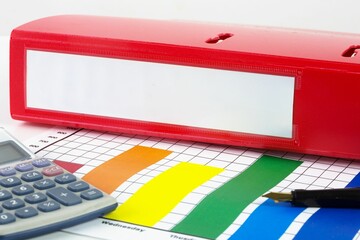 Business desk with documents