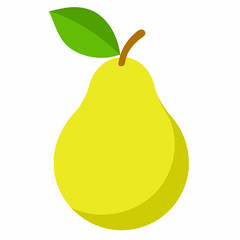 Fresh pear fruit isolated on white background