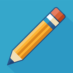 Pencil icon flat design vector isolated 