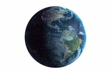 Planet earth on white background