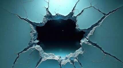 Fractured Surface, Deep Hole