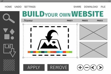 Composite image of build site interface