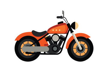 Fototapeta premium 3d red motorcycle isolated on white background