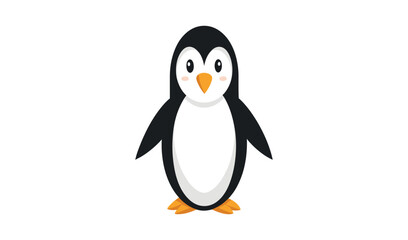 Obraz premium Cute cartoon penguin illustration for kids