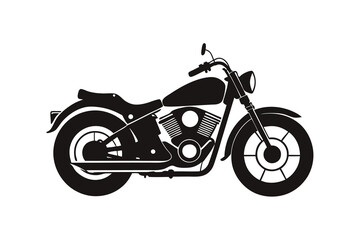 Fototapeta premium Harley davidson retro motorcycle vector illustration isolated on a white background