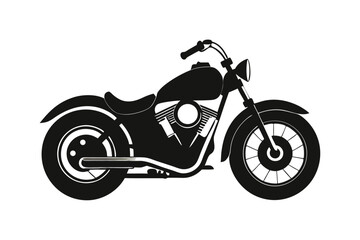 Obraz premium Harley davidson retro motorcycle vector illustration isolated on a white background