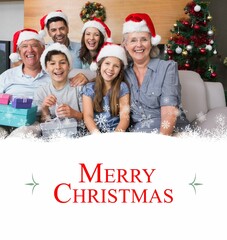 a happy family Christmas card