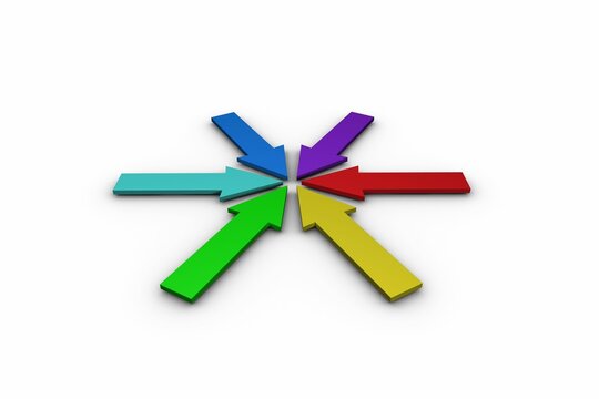 Colorful arrows forming circle