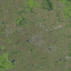 3D illustration of city and urban in Birmingham England