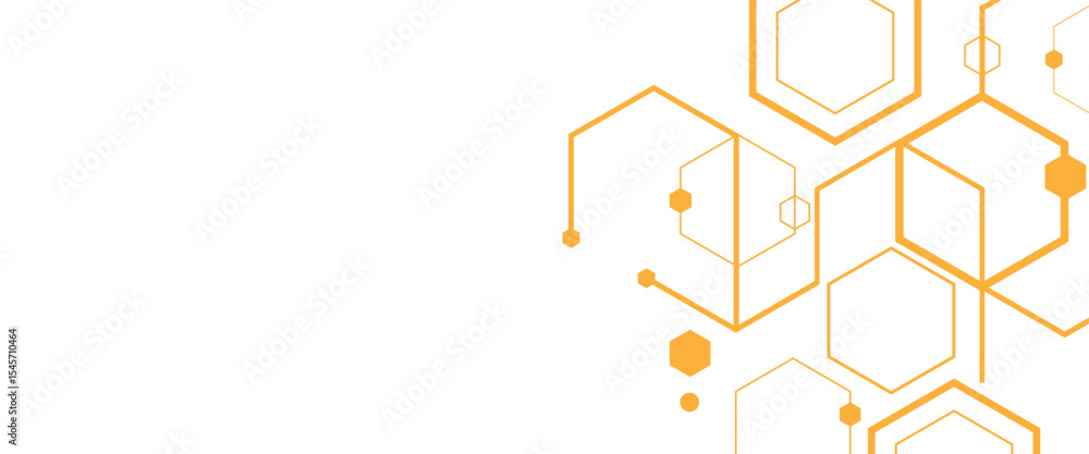 Aufkleber vector creative idea technology or science hexagons pattern.