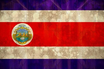 Costa rica flag in grunge effect