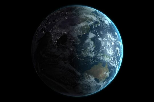 Fototapeta Space view of globe earth