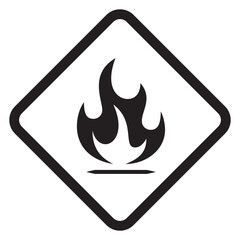 Minimalist Flammable Warning Sign