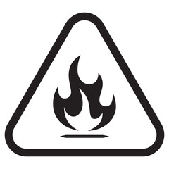 Minimalist Flammable Warning Sign