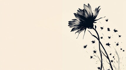 abstract floral background with cornflowers