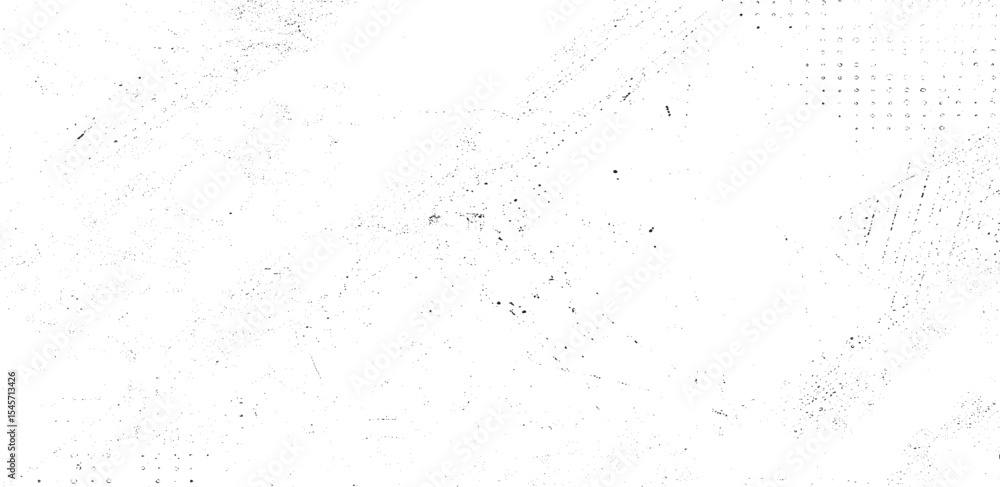 Poster grunge chaotic random pattern on transparent background. monochrome abstract dusty worn scuffed back