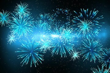 Digitally generated bright firework design