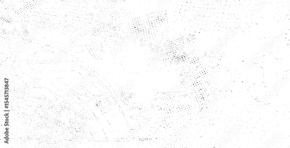 Poster grunge chaotic random pattern on transparent background. monochrome abstract dusty worn scuffed back