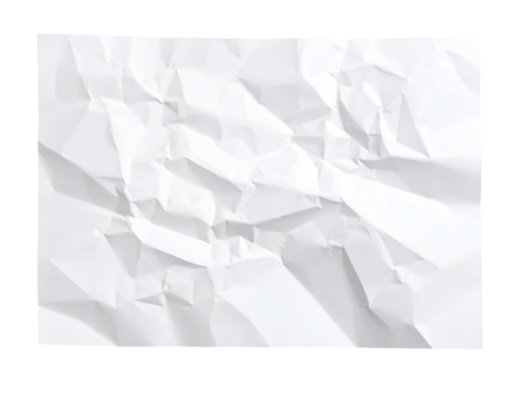 Crumpled white paper texture background for design purposes