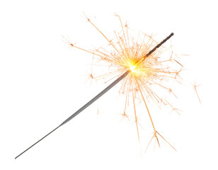 Sparkler with Bright Sparks and Glowing Effect