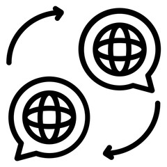 Translate Icon in Line Style