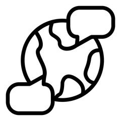 Translation Icon in Line Style