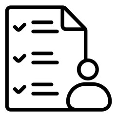Assignment Icon in Line Style