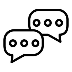 Bubble Chat Icon in Line Style