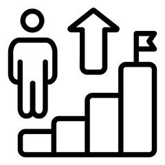 Career Icon in Line Style