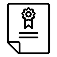 Certificate Icon in Line Style