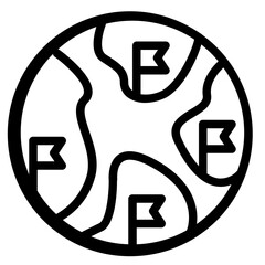 Countries Icon in Line Style