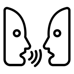 Conversation Icon in Line Style