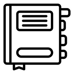 Dictionary Icon in Line Style