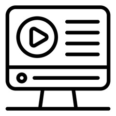 Elearning Icon in Line Style