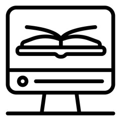 Ebook Icon in Line Style