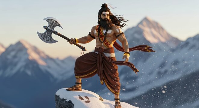 Parashurama avatar hindu god warrior axe mountain hinduism mythology character